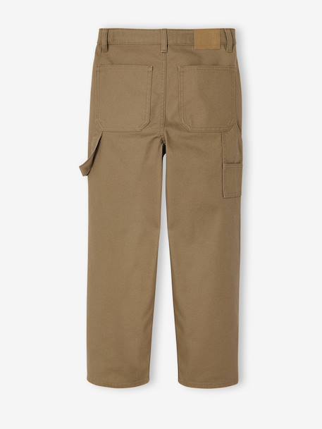 Pantalon loose en toile cappuccino - vertbaudet enfant 