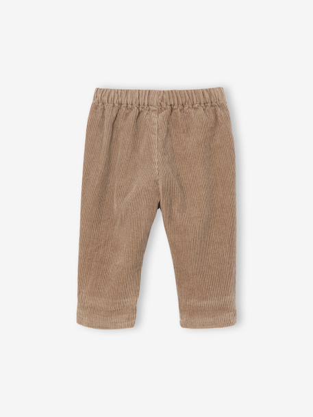 Pantalon naissance en velours beige - vertbaudet enfant 