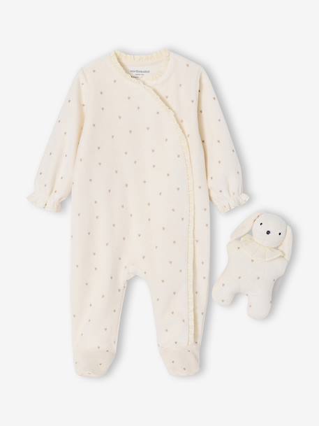 Set met slaappakje en knuffel voor baby's ecru - vertbaudet enfant 