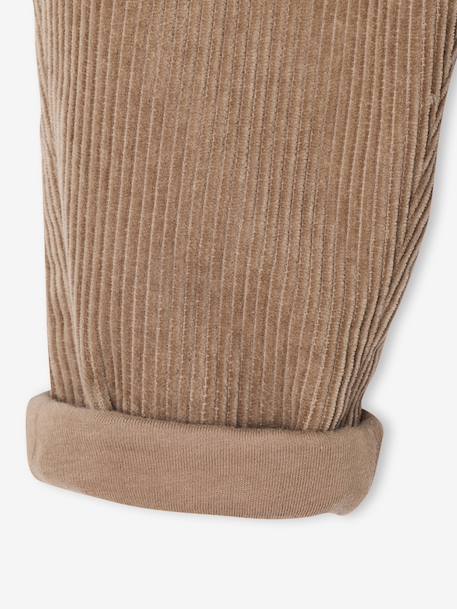 Pantalon naissance en velours beige - vertbaudet enfant 