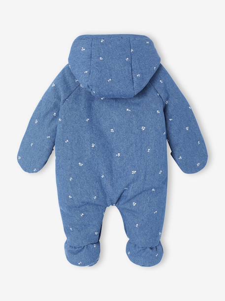 Combipilote naissance en denim imprimé stone - vertbaudet enfant 