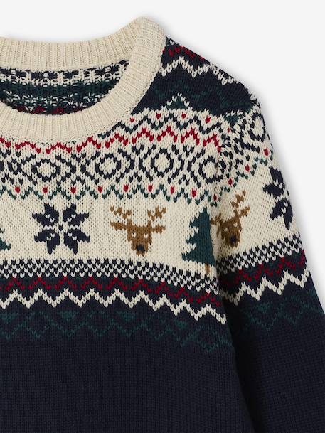 Pull noël jacquard garçon marine - vertbaudet enfant 