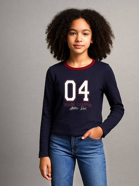 Fille-T-shirt fille cropped manches longues fille