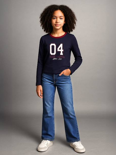 Jean flare fille bleu moyen - vertbaudet enfant 