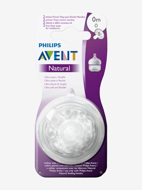 Lot de 2 tétines Philips AVENT Natural, 5 débits TRANSPARENT - vertbaudet enfant 