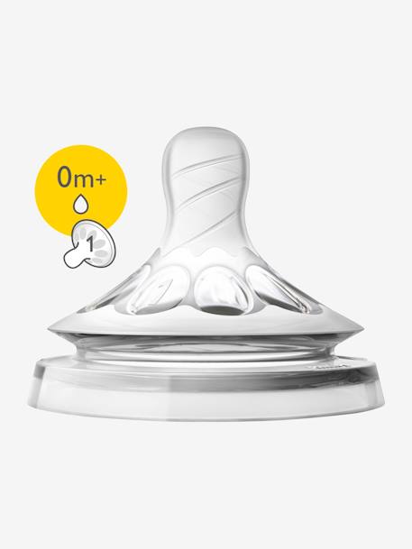 Lot de 2 tétines Philips AVENT Natural, 5 débits TRANSPARENT - vertbaudet enfant 