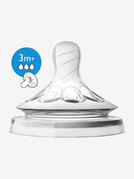 Lot de 2 tétines Philips AVENT Natural, 5 débits TRANSPARENT - vertbaudet enfant 