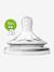 Lot de 2 tétines Philips AVENT Natural, 5 débits TRANSPARENT - vertbaudet enfant 