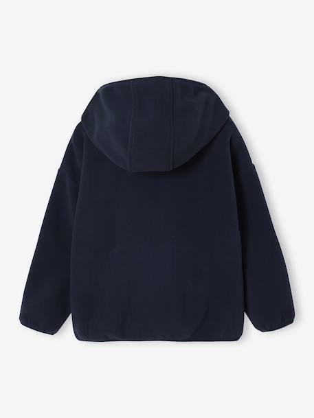 Sweat à capuche en polaire garçon bleu ardoise - vertbaudet enfant 