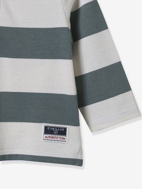 Baby polo rugby biologisch katoen CYRILLUS groen - vertbaudet enfant 