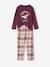 Harry Potter® pyjama voor meisjes van flanel pruim - vertbaudet enfant 