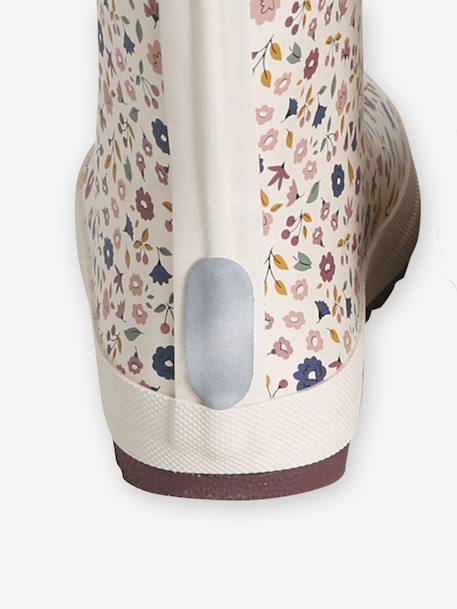 Bottes pluie fille caoutchouc bleu imprimé+rose imprimé - vertbaudet enfant 