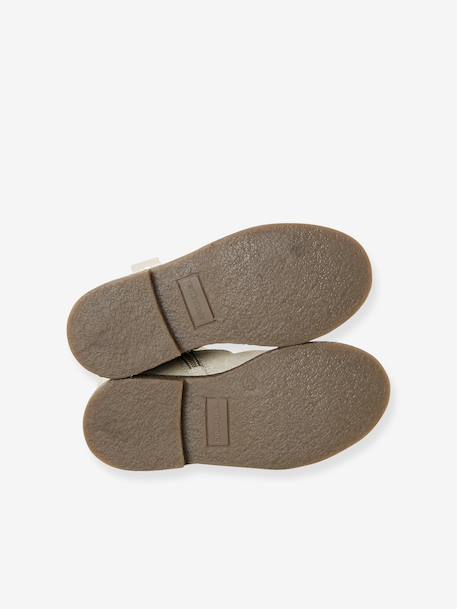 Boots enfant fille cuir zippées marine+or - vertbaudet enfant 