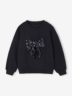 -Sweat fille Noël noeud en sequins 