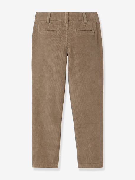 Chinobroek voor jongens in fluweel/velours CYRILLUS groen - vertbaudet enfant 
