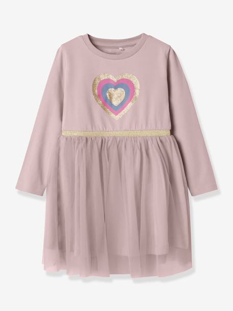 Robe pour fille en mélange de matières NMFNASTAR NAME IT bleu foncé+pivoine - vertbaudet enfant 