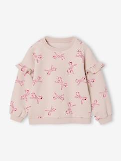 -Sweat fille noël coeurs pailletés manches volantées
