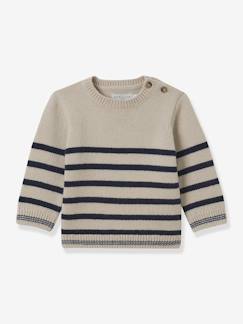 -Pull marinière bébé laine
