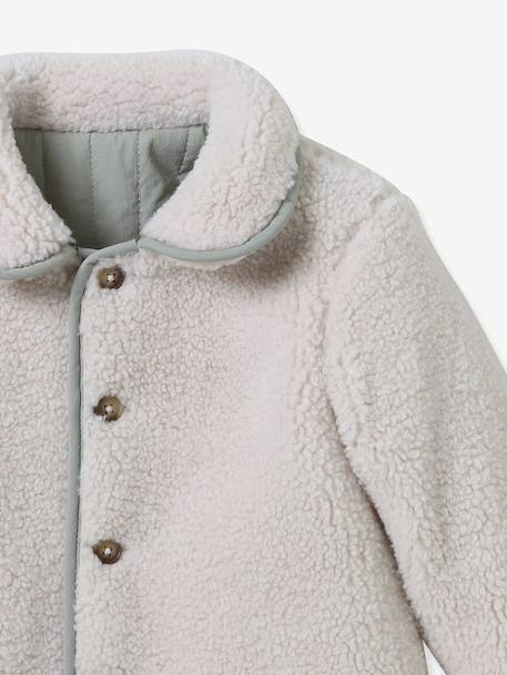 Omkeerbare babyjas CYRILLUS blauwgroen - vertbaudet enfant 