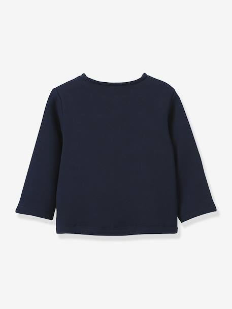 Vestje van biologisch katoenen sweatstof baby CYRILLUS marineblauw - vertbaudet enfant 