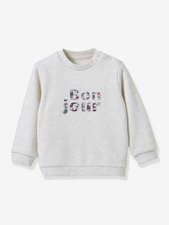 -CYRILLUS sweater met letters van Liberty stof, baby, biologisch katoen