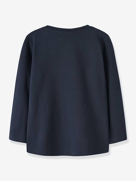 T-shirt à manches longues pour fille avec imprimé NMFVIX NAME IT bleu glacier+écru+marine+pivoine - vertbaudet enfant 