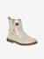 Boots enfant fille cuir zippées marine+or - vertbaudet enfant 