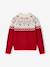 Pull fille noël jacquard rouge - vertbaudet enfant 