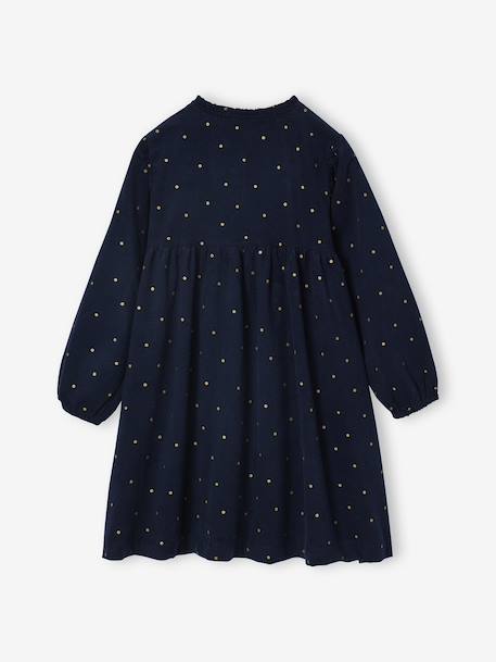 Robe en velours imprimées fille marine+tomette - vertbaudet enfant 