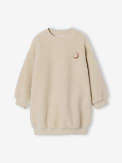 Meisje-Jurk-Jurk van sherpa voor meisjes met geborduurde details