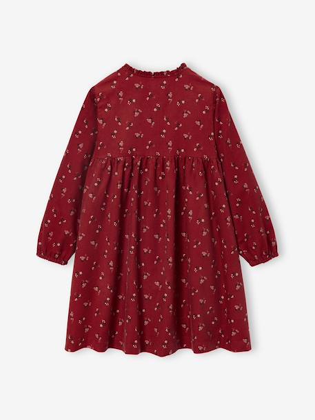 Robe en velours imprimées fille marine+tomette - vertbaudet enfant 