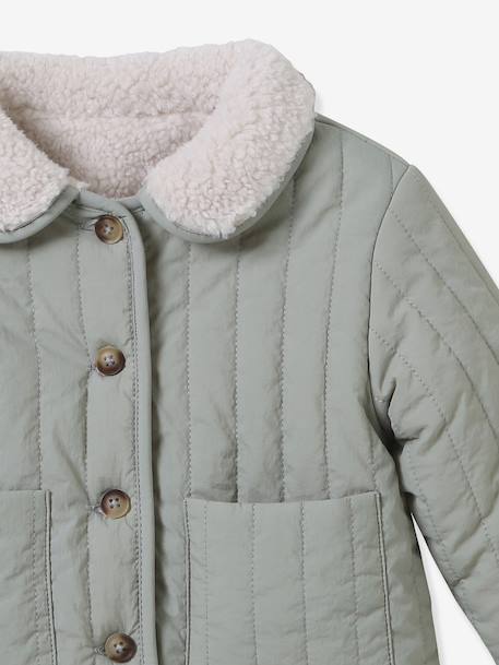 Omkeerbare babyjas CYRILLUS blauwgroen - vertbaudet enfant 