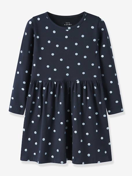 Robe à pois pour fille NMFVIVIAN NAME IT marine+pivoine - vertbaudet enfant 