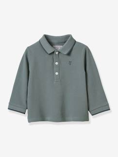 -Polo in piqué gebreid baby biologisch katoen CYRILLUS 