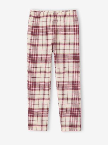 Harry Potter® pyjama voor meisjes van flanel pruim - vertbaudet enfant 