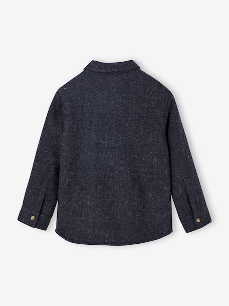 Chemise en flanelle doublée garçon gris chiné - vertbaudet enfant 