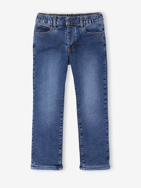 Jean denim doublé maille polaire garçon stone - vertbaudet enfant 