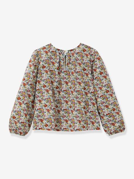 Blouse van Liberty Libby-stof voor meisjes CYRILLUS rozen - vertbaudet enfant 