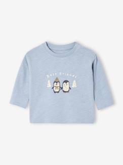 -T-shirt bébé manches longues imprimé pingouin