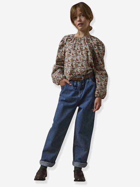 Blouse van Liberty Libby-stof voor meisjes CYRILLUS rozen - vertbaudet enfant 