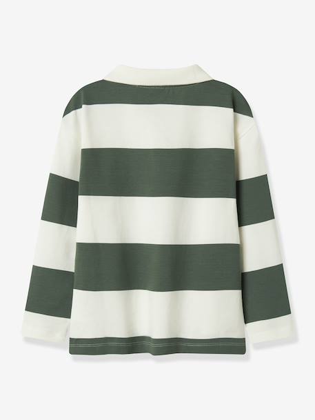 Polo pour garçon NKMNUTIVA NAME IT rayé noir+rayé vert - vertbaudet enfant 