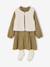 Ensemble fille 3 pièces robe gilet sherpa collant olive - vertbaudet enfant 