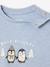 T-shirt bébé manches longues imprimé pingouin bleu glacier - vertbaudet enfant 