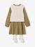 Ensemble fille 3 pièces robe gilet sherpa collant olive - vertbaudet enfant 