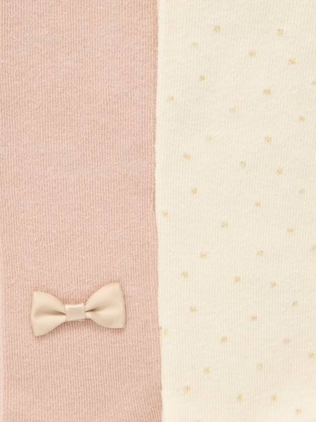 Set van 2 paar panty's Kerstmis babymeisje ecru - vertbaudet enfant 