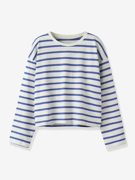Fille-T-shirt, sous-pull-T-shirt rayé pour fille NKFVITA NAME IT, longueur raccourcie