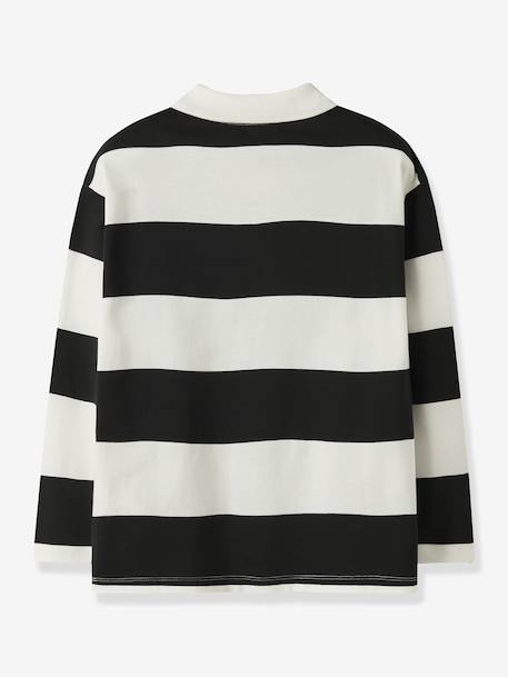 Polo pour garçon NKMNUTIVA NAME IT rayé noir+rayé vert - vertbaudet enfant 