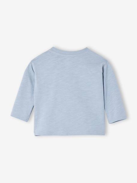 T-shirt bébé manches longues imprimé pingouin bleu glacier - vertbaudet enfant 