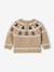 Jacquard kersttrui voor babyjongens gemêleerd beige - vertbaudet enfant 