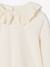Tee-shirt fille col broderie anglaise écru - vertbaudet enfant 